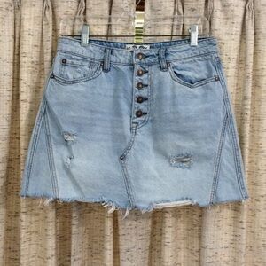 We The Free by Free People A-Line Denim Skirt in Montauk